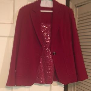 Cold Water Creek Fuchsia Jacket & Sequined Shell